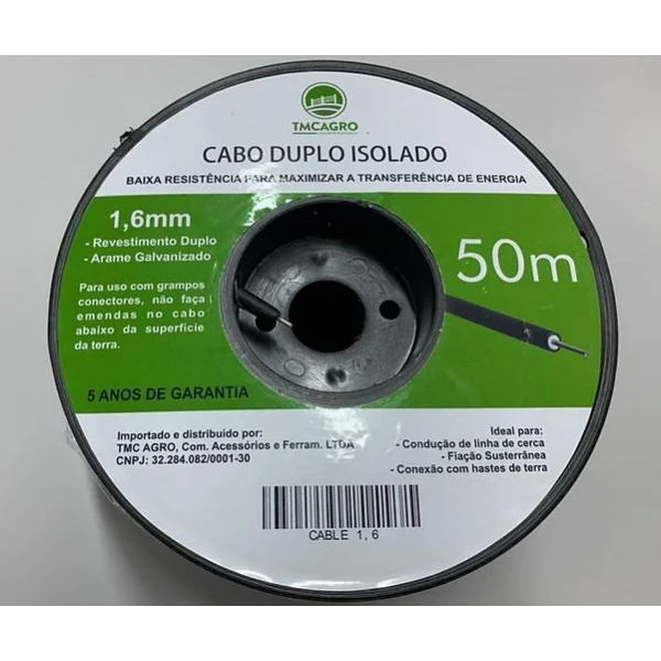 CABO ISOLADO DUPLO 1,6MM - GOOD AGRO