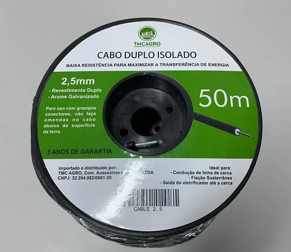 CABO ISOLADO DUPLO 2,5MM - GOOD AGRO